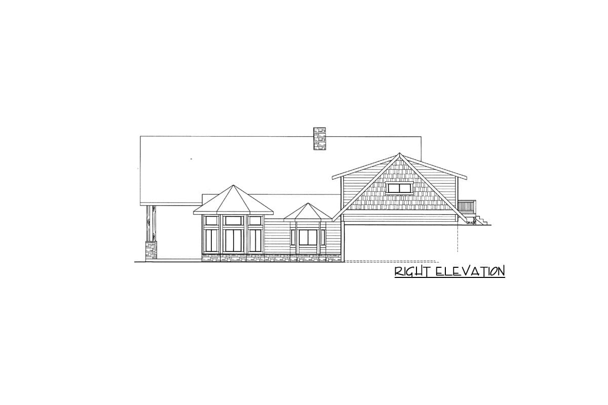 Plan 35498GH: Mountain House Plan with Octagonal Dining Room - Image #8 - Craftsman, Mountain, Northwest, Rustic, Vacation