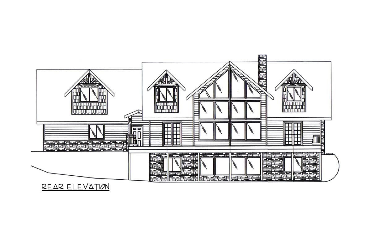 Plan 35502GH: Mountain Lodge Home - Image #4 - Mountain, Northwest, Vacation