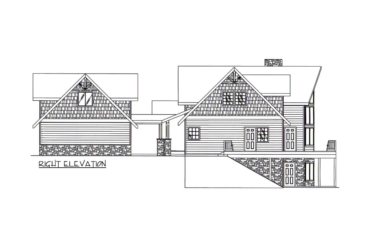Plan 35502GH: Mountain Lodge Home - Image #5 - Mountain, Northwest, Vacation