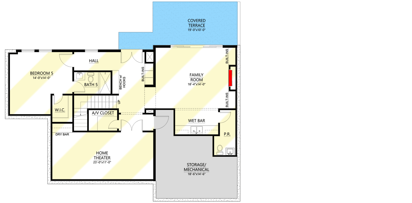 Plan 550017LAN: Expandable Country Home Plan with 3 to 6 Bedrooms - Floor Plan - Optionally Finished Walkout Basement Lower Level - Country, New American, Traditional