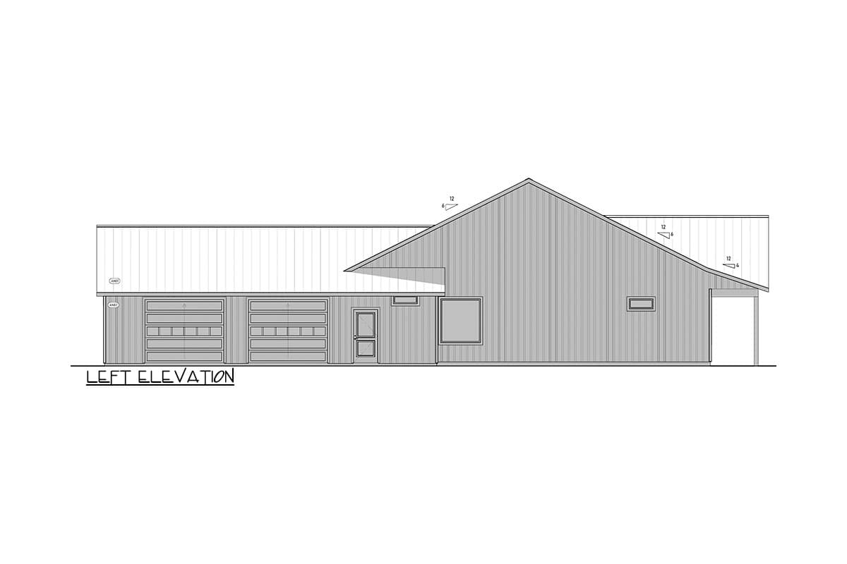 Plan 400018FTY: 4 Bed 2701 Square Foot Rustic Country Home Plan with Vaulted Family Room and Home Office - Image #38 - Country, Ranch, Rustic