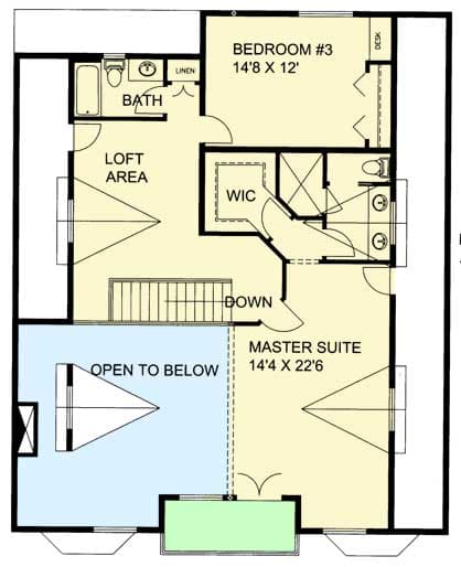 Plan 35510GH: Mountain House Plan with Expansion Possibilities - Floor Plan - 2nd Floor - Mountain, Northwest