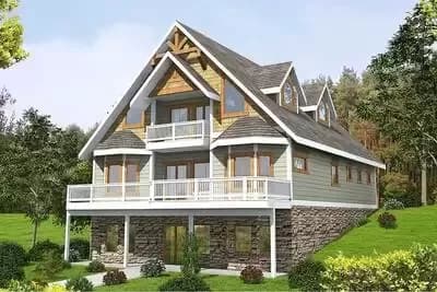 Mountain House Plan with Expansion Possibilities