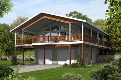 Northwest House Plan with Splendid Wrap-Around Porch and Laundry Chute