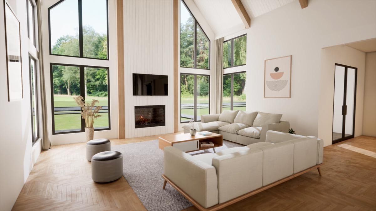 Plan 818078JSS: Symmetrical Scandinavian House Plan with Split Beds and Vaulted Living Spaces - Image #16 - Contemporary, Farmhouse, Modern, Modern Farmhouse, Scandinavian