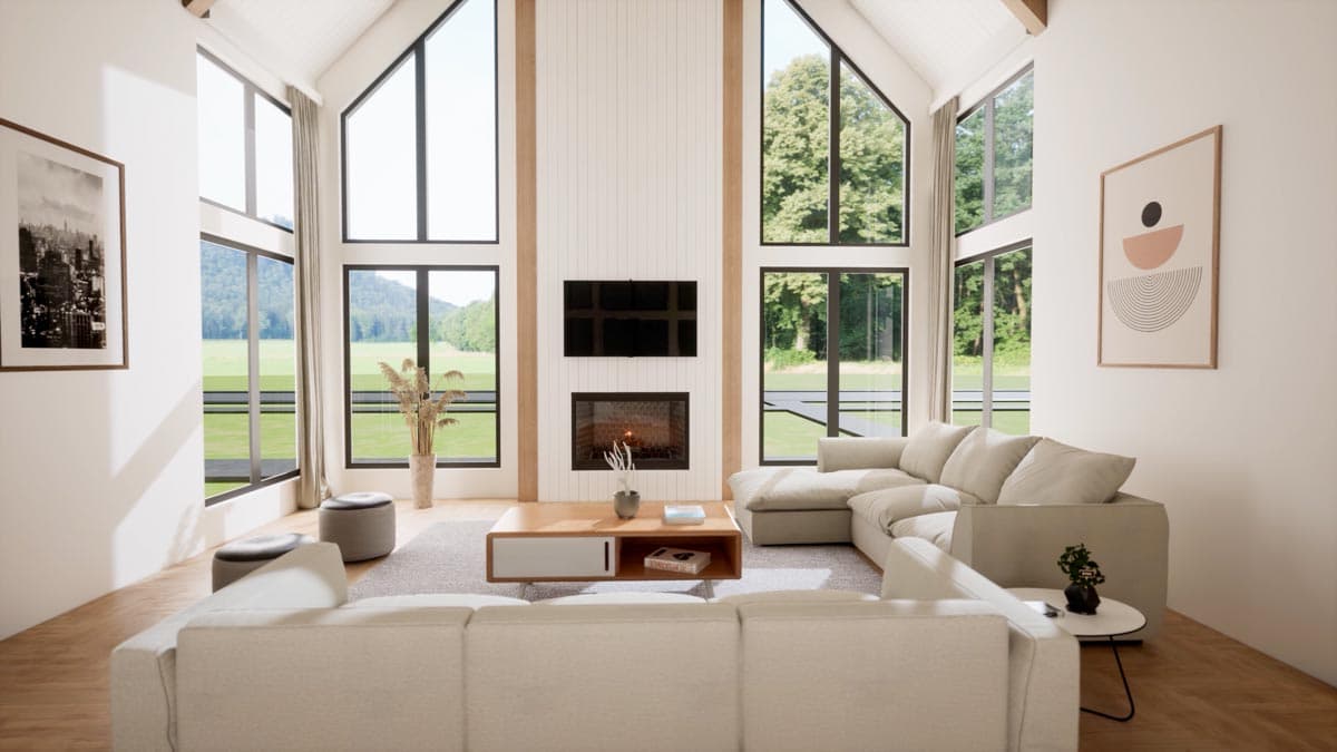 Plan 818078JSS: Symmetrical Scandinavian House Plan with Split Beds and Vaulted Living Spaces - Image #17 - Contemporary, Farmhouse, Modern, Modern Farmhouse, Scandinavian