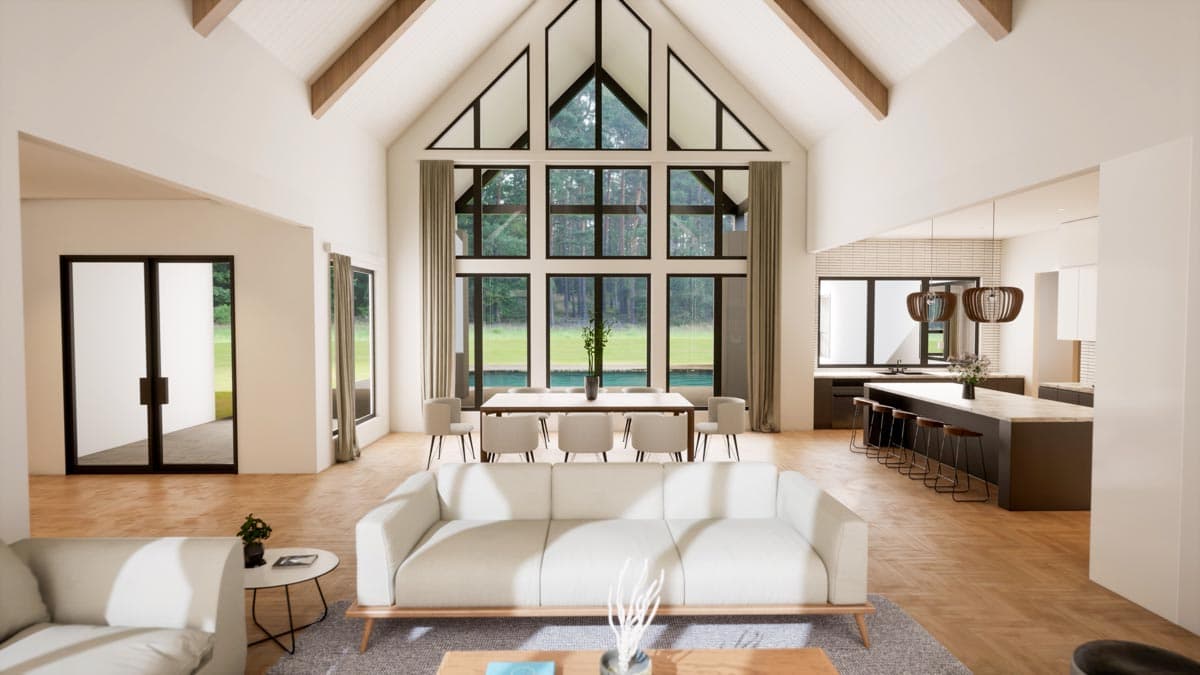 Plan 818078JSS: Symmetrical Scandinavian House Plan with Split Beds and Vaulted Living Spaces - Image #18 - Contemporary, Farmhouse, Modern, Modern Farmhouse, Scandinavian