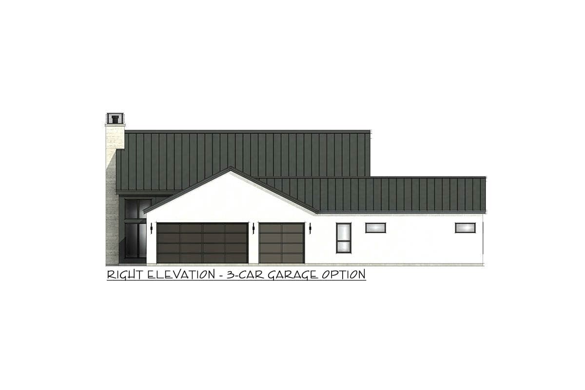 Plan 818078JSS: Symmetrical Scandinavian House Plan with Split Beds and Vaulted Living Spaces - Image #41 - Contemporary, Farmhouse, Modern, Modern Farmhouse, Scandinavian