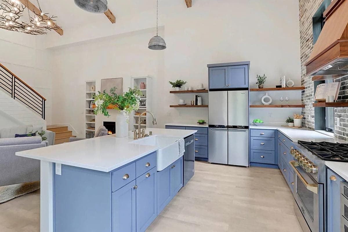 Plan 23386JD: 1200 Square Foot New American ADU with 2-Story Open Living Space Plus Loft - Image #9 - Cottage, Country, New American