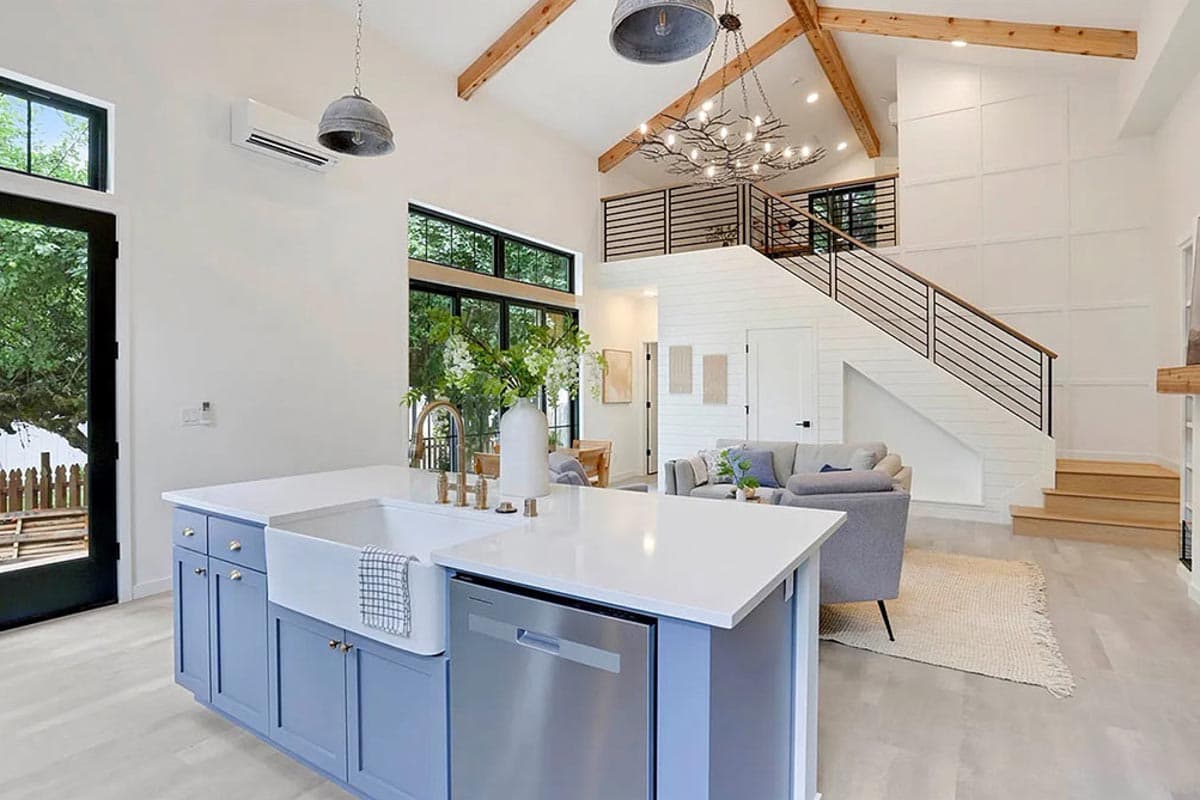 Plan 23386JD: 1200 Square Foot New American ADU with 2-Story Open Living Space Plus Loft - Image #12 - Cottage, Country, New American