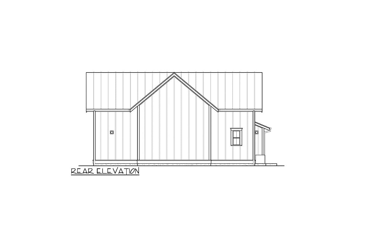 Plan 23386JD: 1200 Square Foot New American ADU with 2-Story Open Living Space Plus Loft - Image #20 - Cottage, Country, New American
