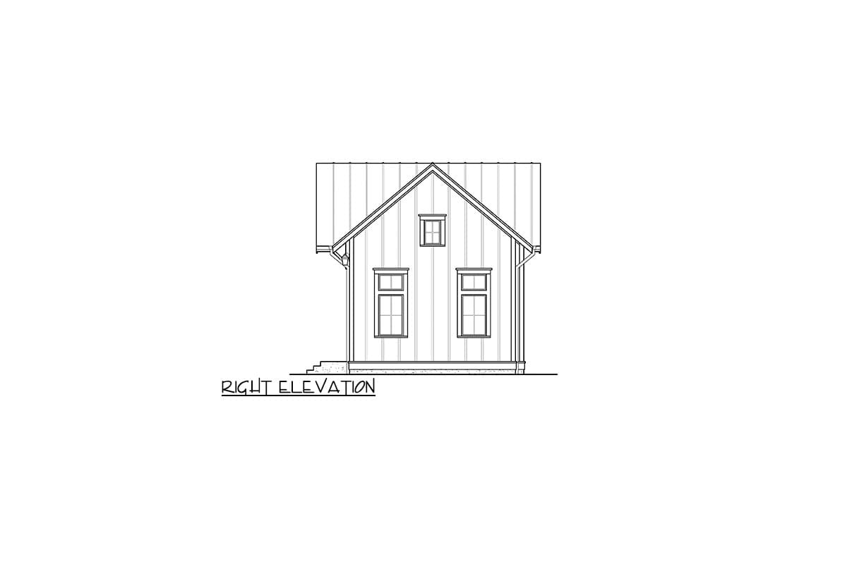 Plan 23386JD: 1200 Square Foot New American ADU with 2-Story Open Living Space Plus Loft - Image #21 - Cottage, Country, New American