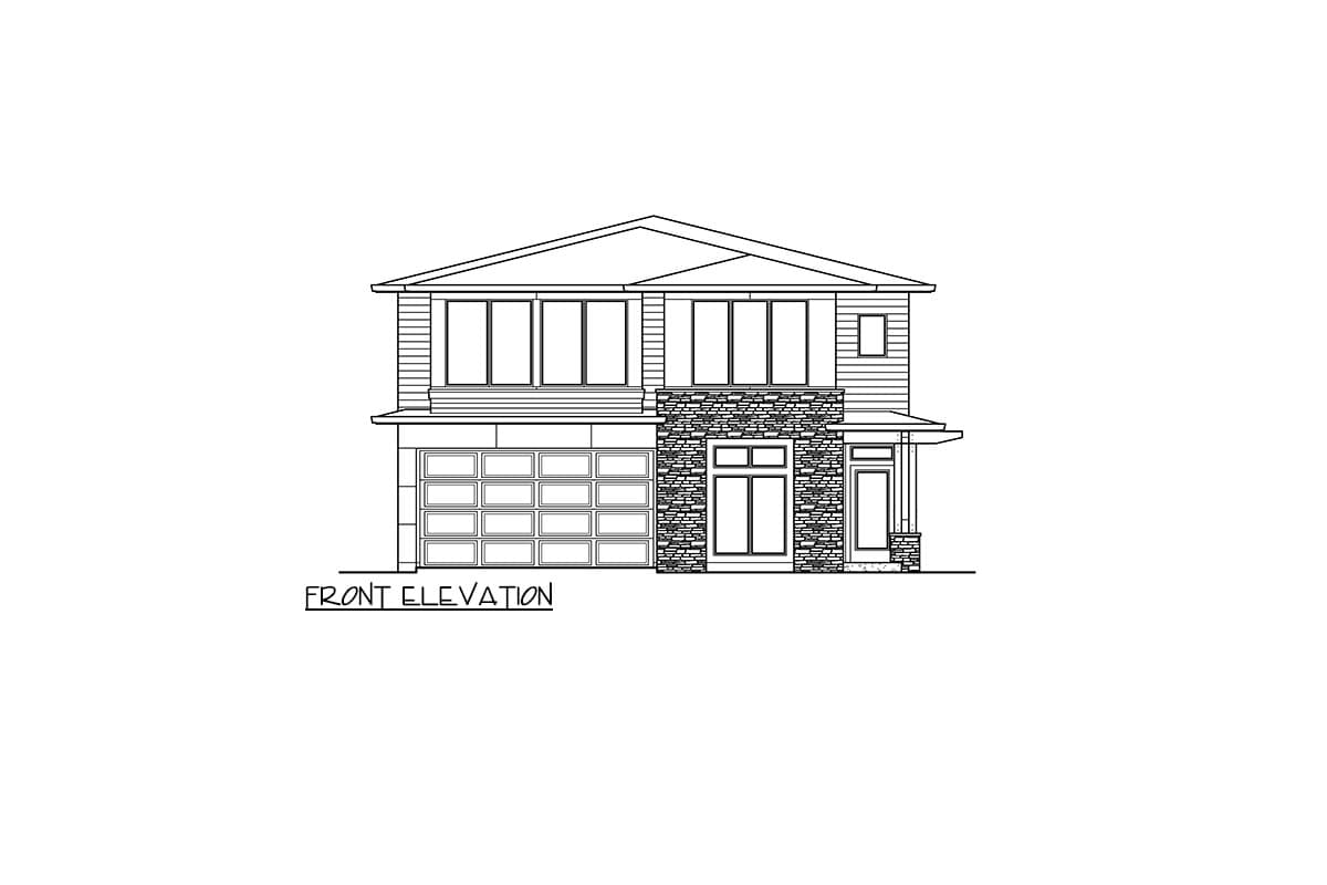 Plan 23447JD: Modern 2-Story House Plan Under 3700 Square Feet with 4 Upstairs Bedrooms - Image #39 - Contemporary, Mid Century Modern, Modern, Northwest