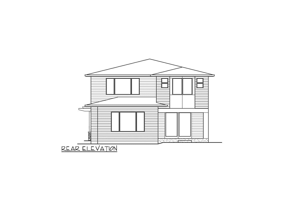 Plan 23447JD: Modern 2-Story House Plan Under 3700 Square Feet with 4 Upstairs Bedrooms - Image #41 - Contemporary, Mid Century Modern, Modern, Northwest
