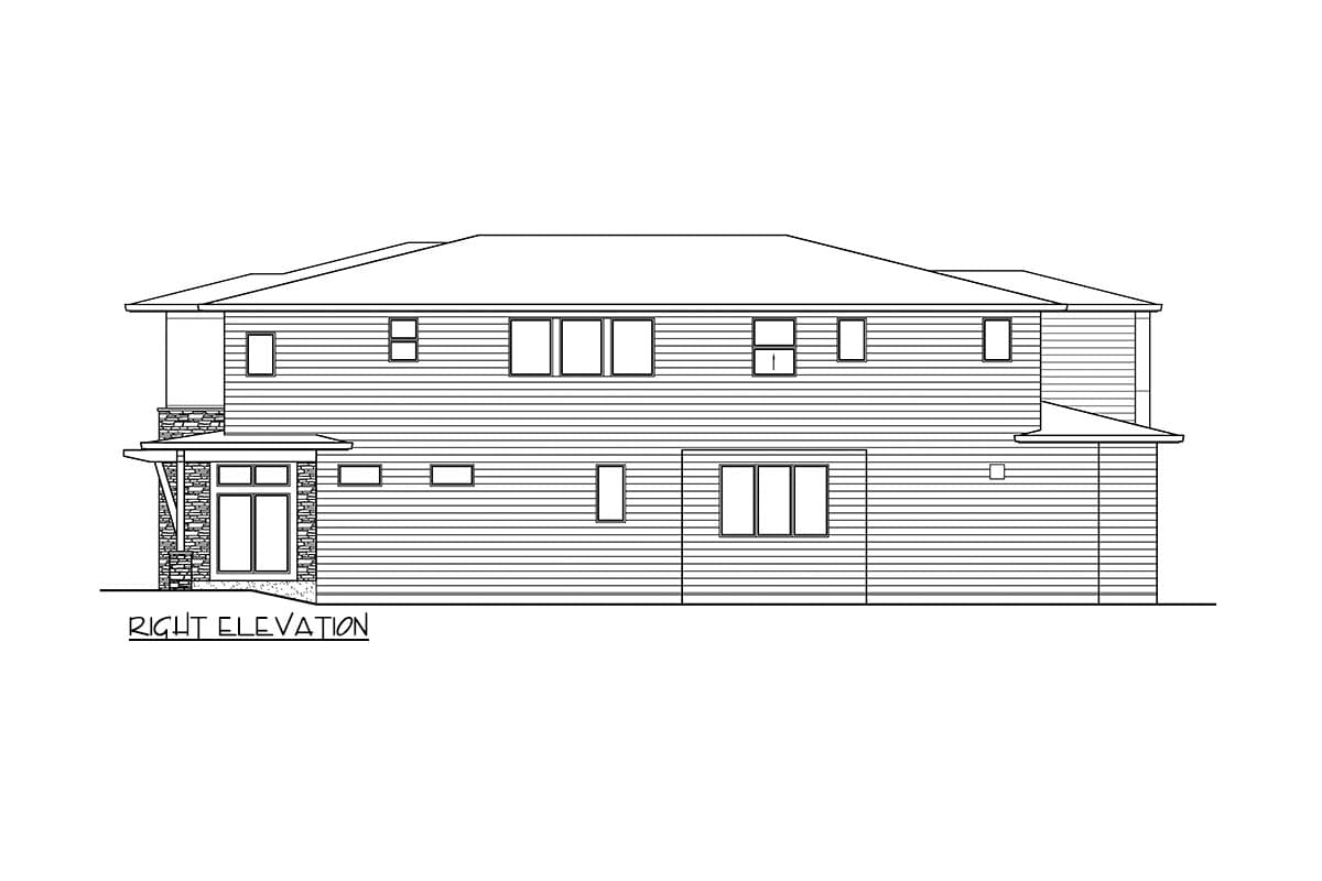 Plan 23447JD: Modern 2-Story House Plan Under 3700 Square Feet with 4 Upstairs Bedrooms - Image #42 - Contemporary, Mid Century Modern, Modern, Northwest