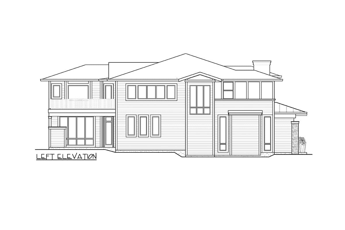 Plan 23938JD: 2-Story 4231 Square Foot Modern House Plan with Outdoor Living Room and Second Floor Deck - Image #23 - Contemporary, Northwest, Prairie