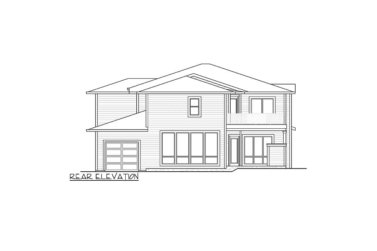 Plan 23938JD: 2-Story 4231 Square Foot Modern House Plan with Outdoor Living Room and Second Floor Deck - Image #24 - Contemporary, Northwest, Prairie