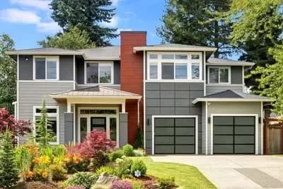 2-Story 4231 Square Foot Modern House Plan with Outdoor Living Room and Second Floor Deck
