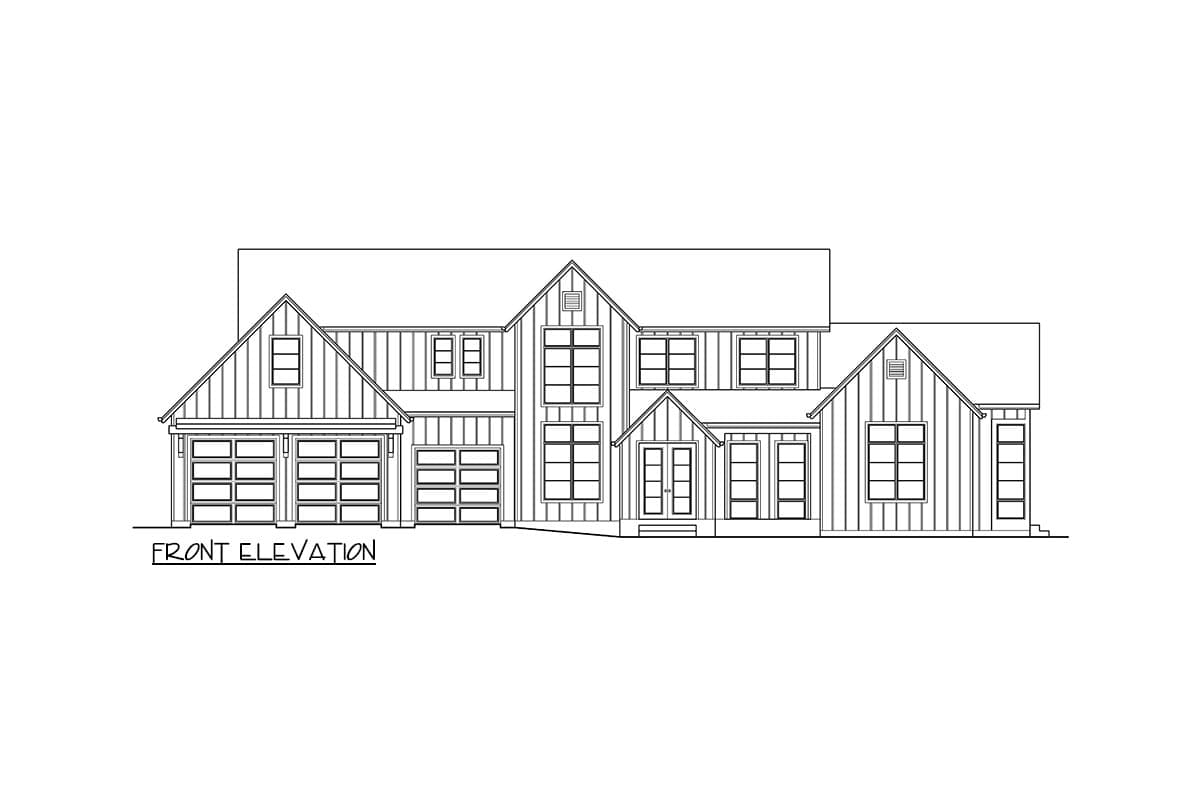 Plan 23939JD: 4100 Square Foot Modern Farmhouse with 2-Story Great Room and Upstairs Rec/Media Room - Image #40 - Contemporary, Modern Farmhouse, New American