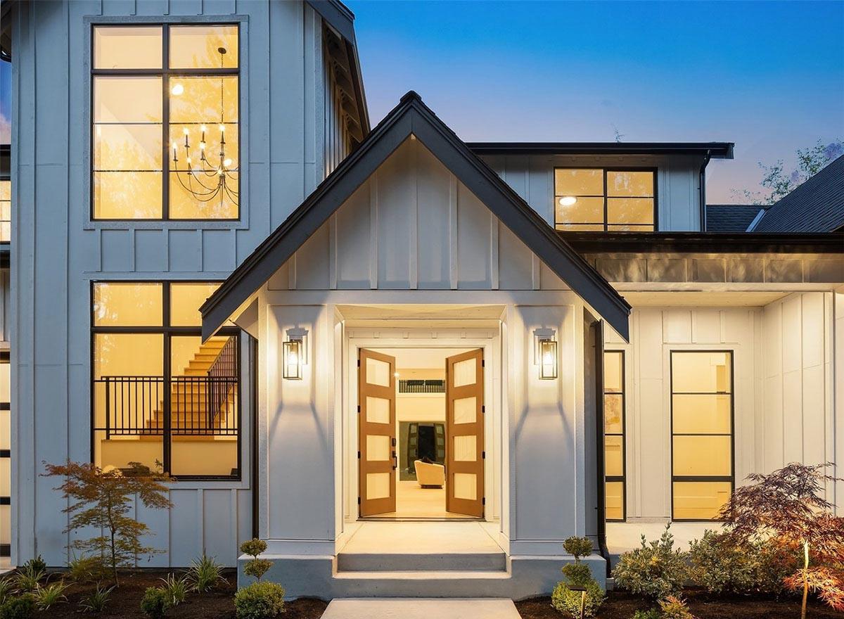 Plan 23939JD: 4100 Square Foot Modern Farmhouse with 2-Story Great Room and Upstairs Rec/Media Room - Image #4 - Contemporary, Modern Farmhouse, New American