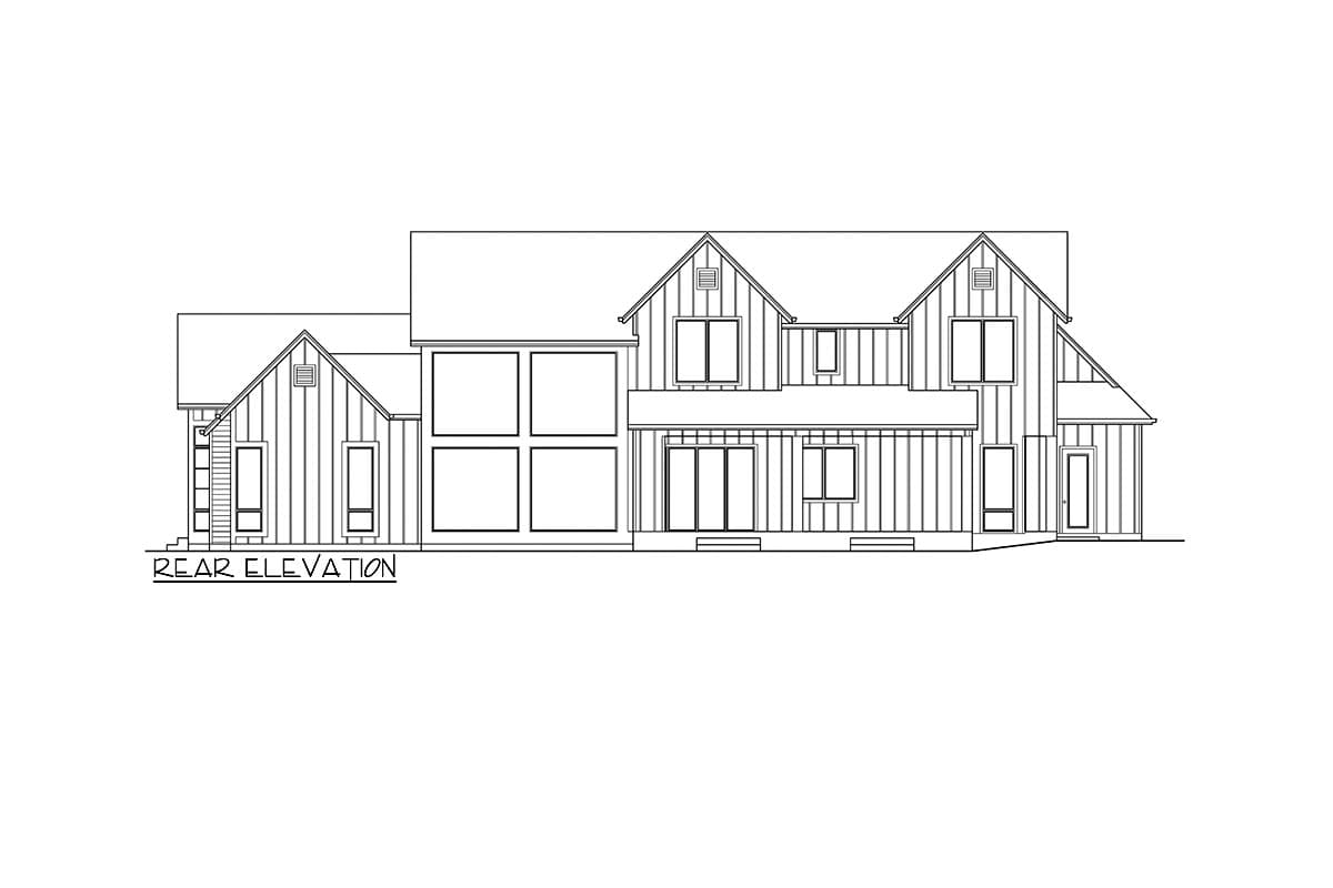 Plan 23939JD: 4100 Square Foot Modern Farmhouse with 2-Story Great Room and Upstairs Rec/Media Room - Image #42 - Contemporary, Modern Farmhouse, New American