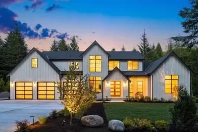 4100 Square Foot Modern Farmhouse with 2-Story Great Room and Upstairs Rec/Media Room