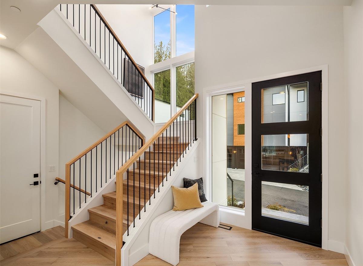 Plan 23940JD: 6 Bed Modern Home Plan for the Triangular Lot with Two Laundry Rooms  - Image #5 - Contemporary, Mid Century Modern, Modern, Northwest