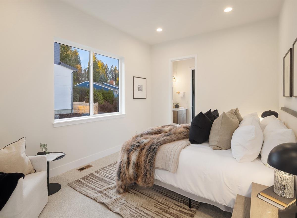 Plan 23940JD: 6 Bed Modern Home Plan for the Triangular Lot with Two Laundry Rooms  - Image #27 - Contemporary, Mid Century Modern, Modern, Northwest