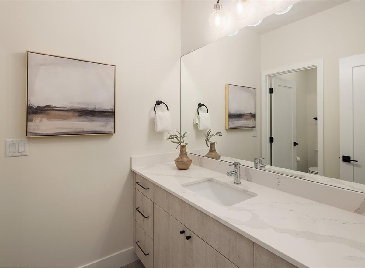 Plan 23940JD: 6 Bed Modern Home Plan for the Triangular Lot with Two Laundry Rooms  - Image #28 - Contemporary, Mid Century Modern, Modern, Northwest