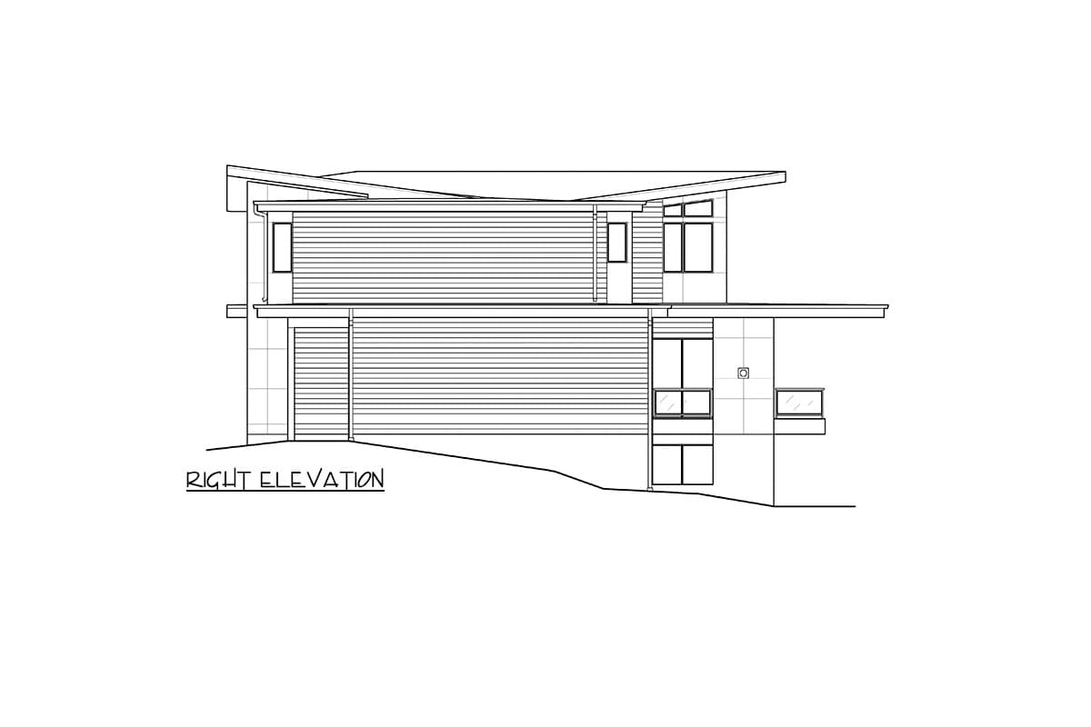 Plan 23940JD: 6 Bed Modern Home Plan for the Triangular Lot with Two Laundry Rooms  - Image #41 - Contemporary, Mid Century Modern, Modern, Northwest