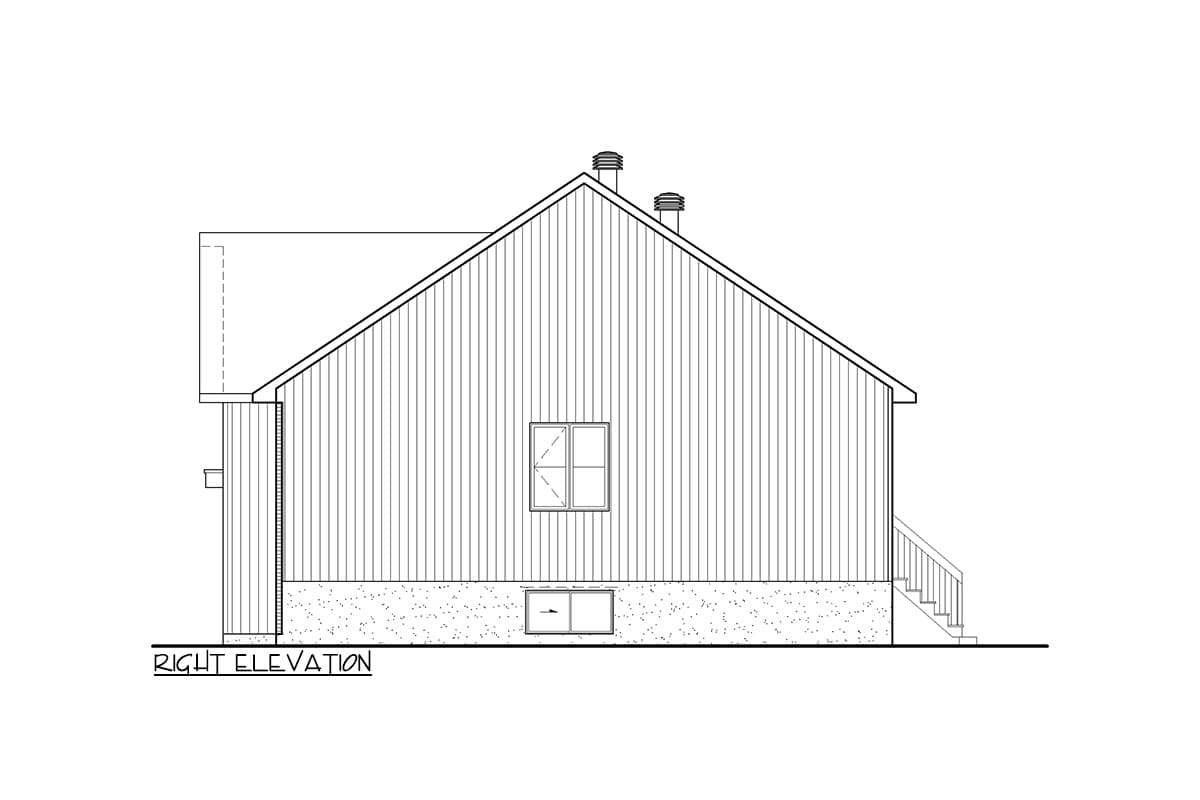 Plan 801133PM: 1186 Modern New American House Plan with Open Concept Core and 2 Bedrooms - Image #4 - Modern Farmhouse, New American, Transitional
