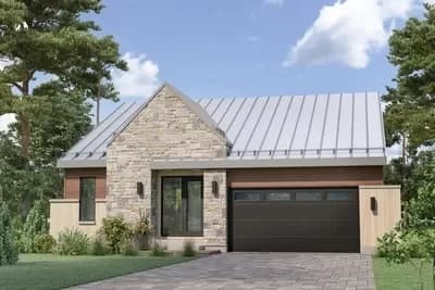 1531 Square Foot 3 Bed Contemporary European-Style House Plan