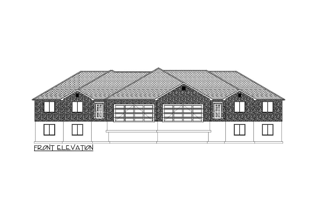 Plan 61460UT: 3-Bed Duplex House Plan with Matching 1900 Sq Ft Units - Image #12 - Country, Ranch, Traditional