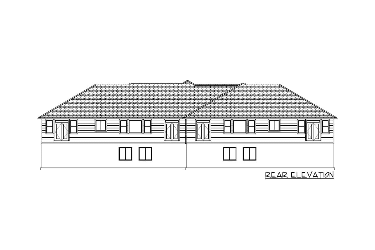 Plan 61460UT: 3-Bed Duplex House Plan with Matching 1900 Sq Ft Units - Image #14 - Country, Ranch, Traditional
