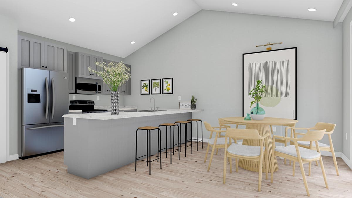 Plan 61460UT: 3-Bed Duplex House Plan with Matching 1900 Sq Ft Units - Image #7 - Country, Ranch, Traditional