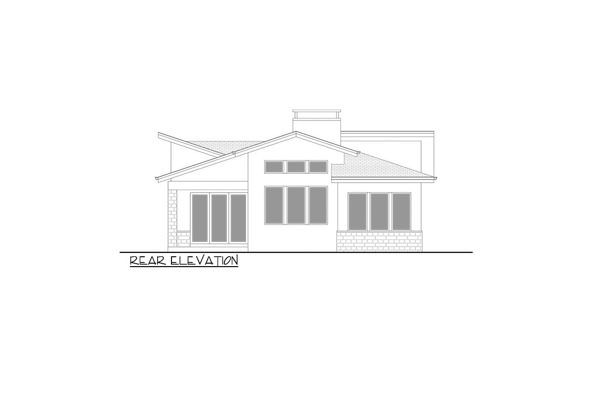 Plan 365045PED: Contemporary House Plan Under 3000 Square Feet with Finished Lower Level and Flexible Layout - Image #4 - Contemporary, Mid Century Modern, Modern