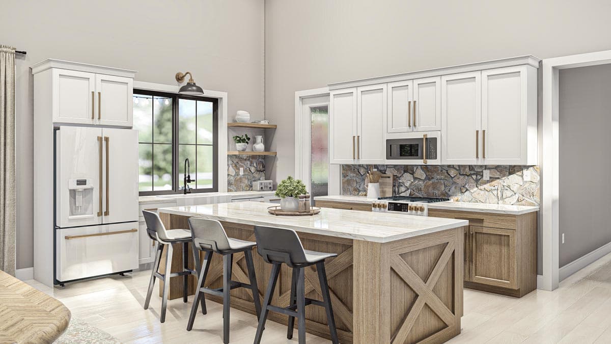 Plan 623278DJ: 6-Bedroom Barndominium-Style Home Plan with 4-Seasons Room - Image #11 - Barndominium, Country, New American