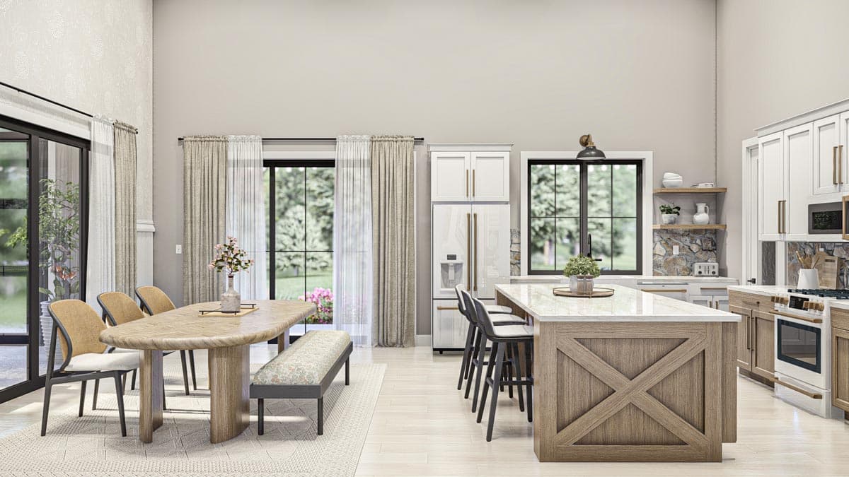 Plan 623278DJ: 6-Bedroom Barndominium-Style Home Plan with 4-Seasons Room - Image #12 - Barndominium, Country, New American