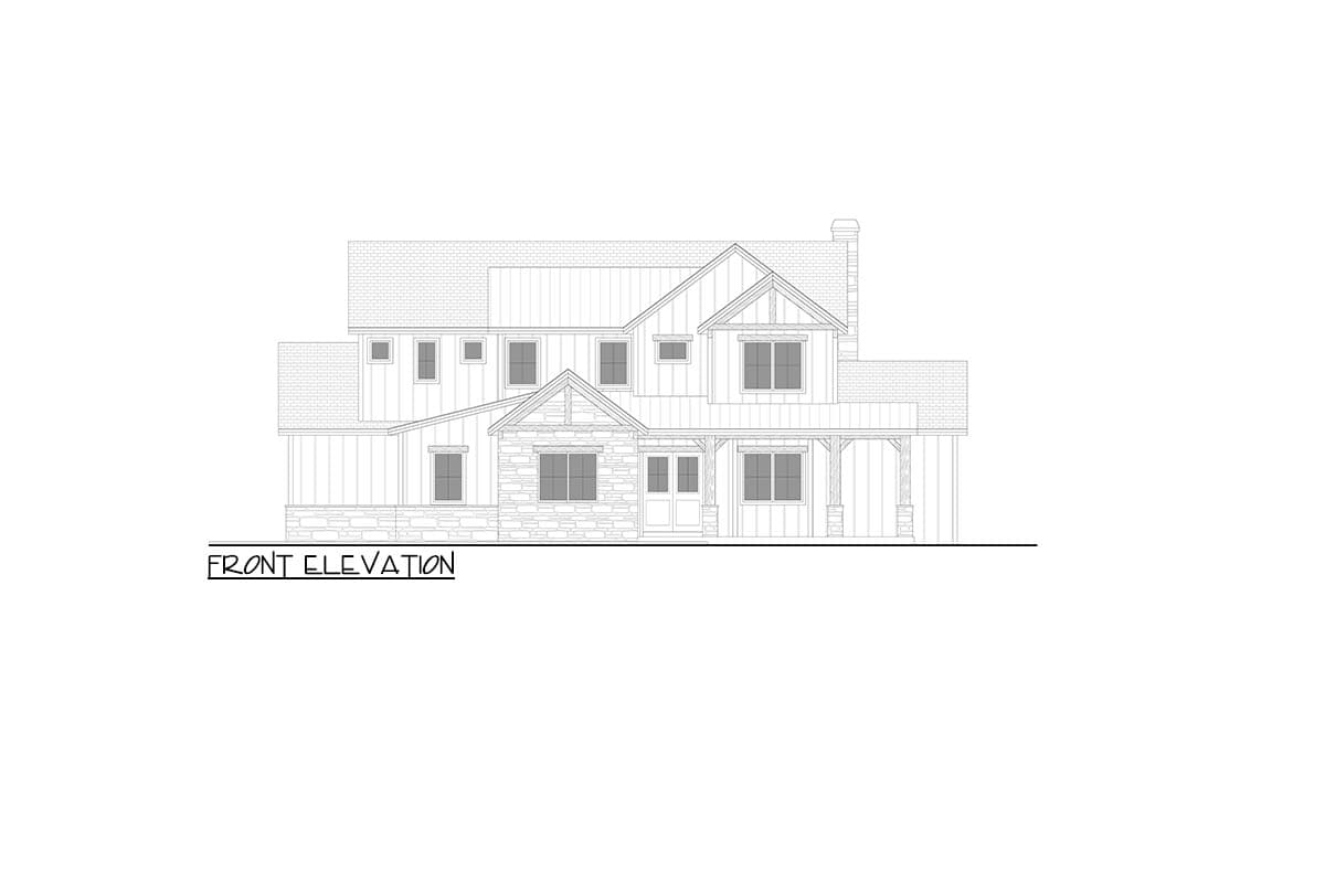 Plan 365046PED: 3700 Square Foot New American House Plan with Second Floor Master Suite with Deck - Image #21 - Craftsman, Mountain, New American