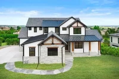 3700 Square Foot New American House Plan with Second Floor Master Suite with Deck