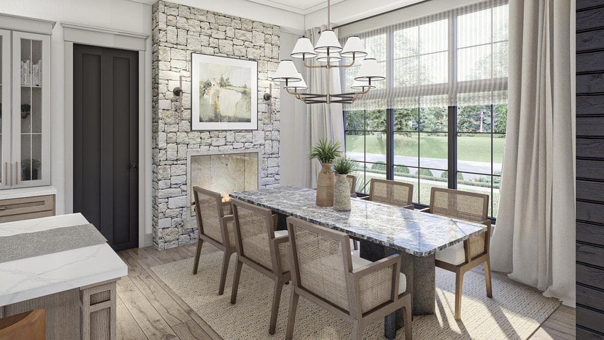 Plan 623279DJ: 3-Bed Modern Cottage Plan with Two Fireplaces and 2-Car Garage - 2028 Sq Ft - Image #11 - Cottage, Country, European, New American, Ranch, Transitional