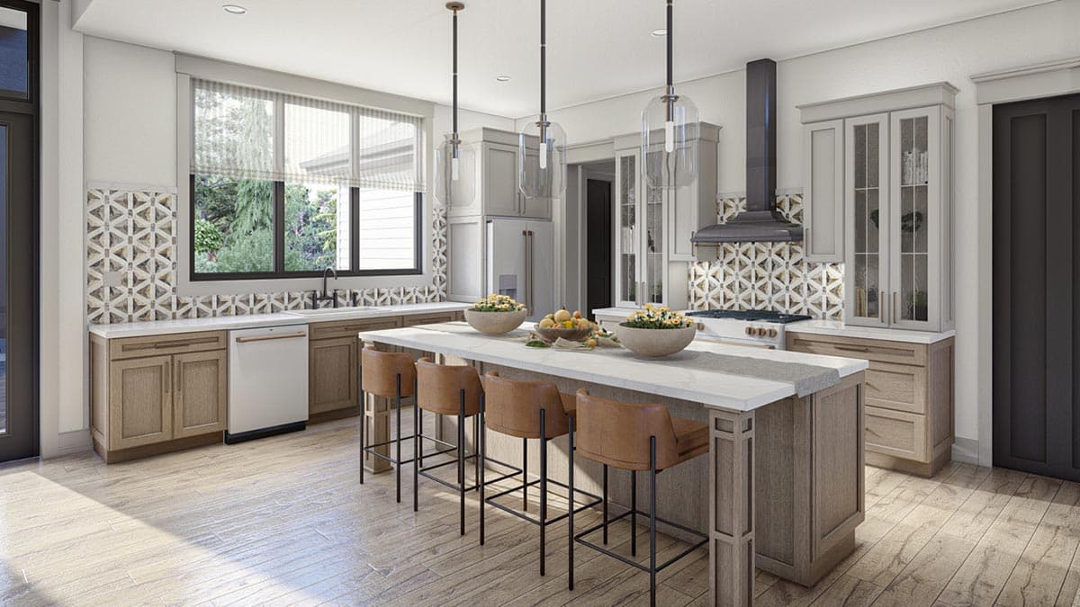 Plan 623279DJ: 3-Bed Modern Cottage Plan with Two Fireplaces and 2-Car Garage - 2028 Sq Ft - Image #14 - Cottage, Country, European, New American, Ranch, Transitional