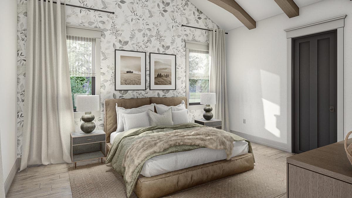 Plan 623279DJ: 3-Bed Modern Cottage Plan with Two Fireplaces and 2-Car Garage - 2028 Sq Ft - Image #17 - Cottage, Country, European, New American, Ranch, Transitional