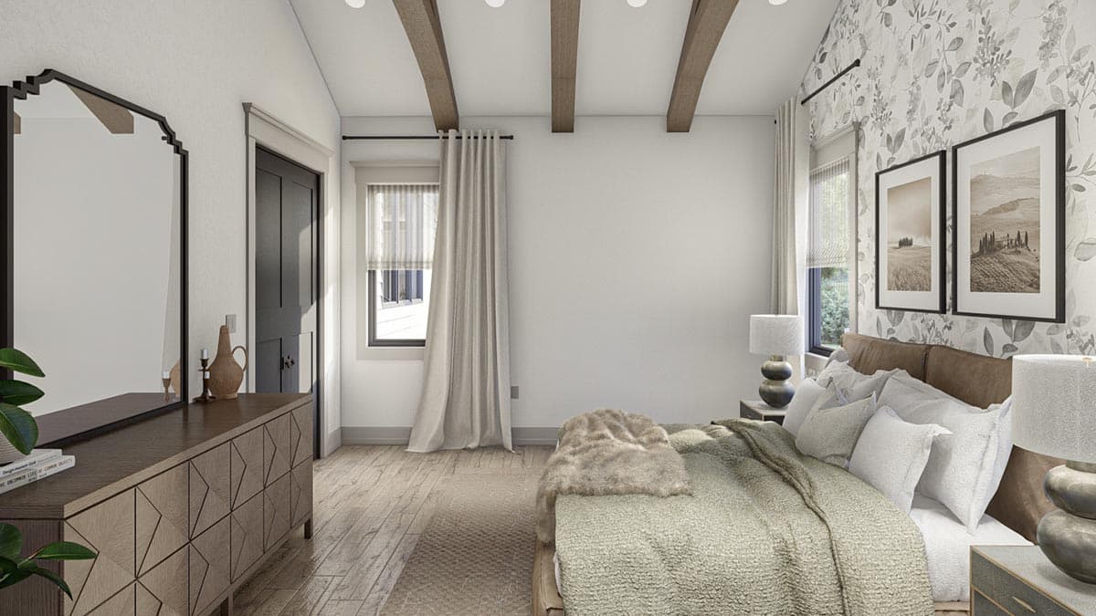 Plan 623279DJ: 3-Bed Modern Cottage Plan with Two Fireplaces and 2-Car Garage - 2028 Sq Ft - Image #18 - Cottage, Country, European, New American, Ranch, Transitional