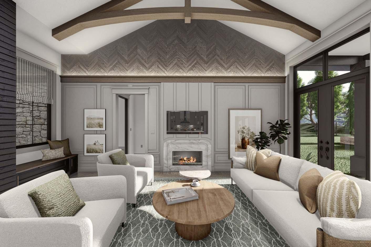 Plan 623279DJ: 3-Bed Modern Cottage Plan with Two Fireplaces and 2-Car Garage - 2028 Sq Ft - Virtual Tour Cover Image - Cottage, Country, European, New American, Ranch, Transitional