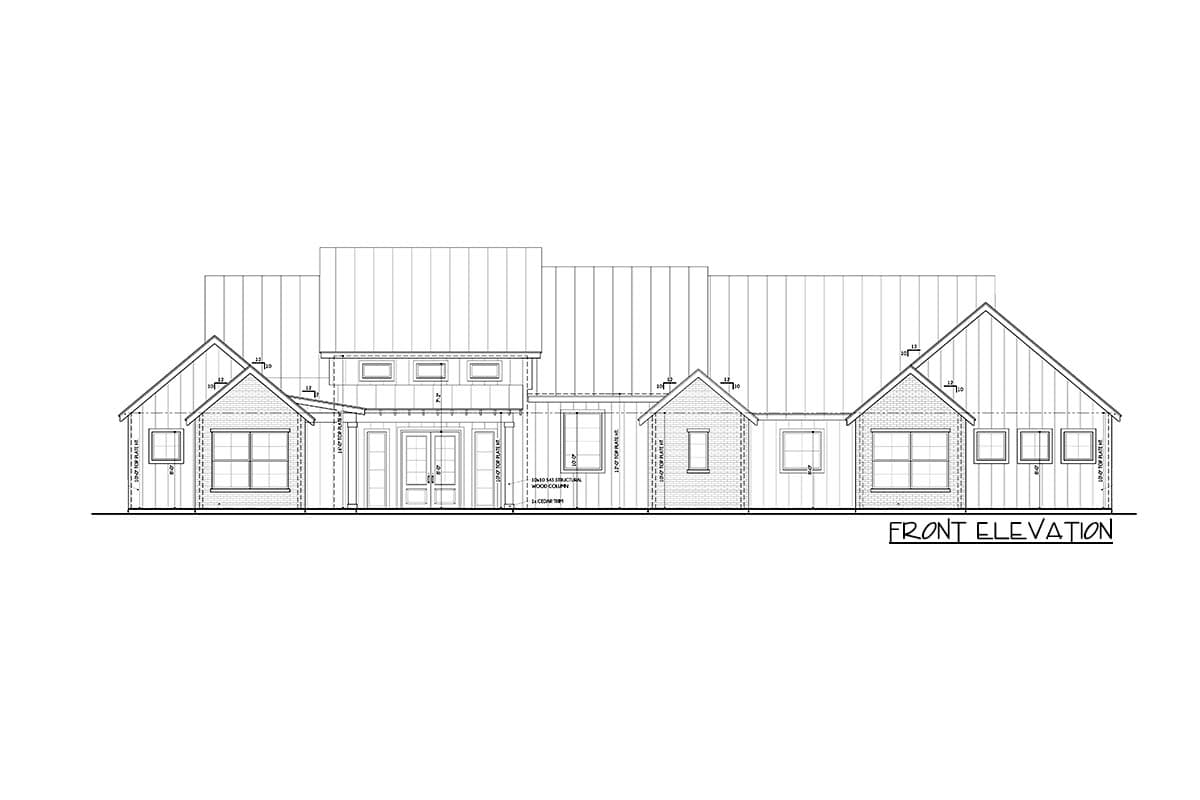 Plan 430088LY: 4251 Square Foot Modern Farmhouse with Guest Casita - Image #5 - Modern Farmhouse, New American, Transitional