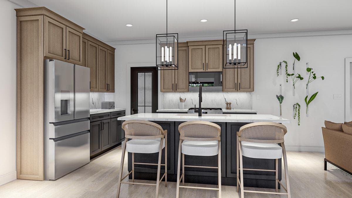 Plan 623280DJ: Modern Craftsman-Style Duplex House Plan with 3 Bed Units Under 1850 Square Feet - Image #6 - Craftsman, New American