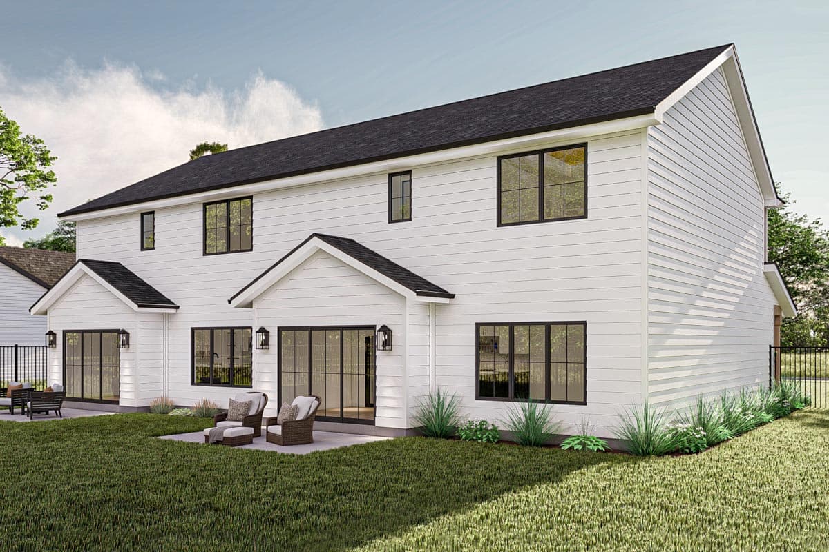 Plan 623280DJ: Modern Craftsman-Style Duplex House Plan with 3 Bed Units Under 1850 Square Feet - Image #12 - Craftsman, New American