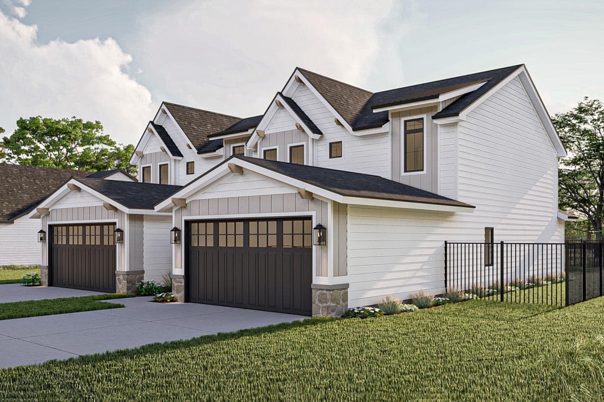 Plan 623280DJ: Modern Craftsman-Style Duplex House Plan with 3 Bed Units Under 1850 Square Feet - Image #14 - Craftsman, New American