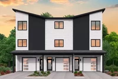 3 Story Modern Triplex House Plan with Two 1550 Sq Ft Units and One 1518 Sq Ft One